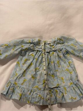 Blue Baby Dress with Dragon Print